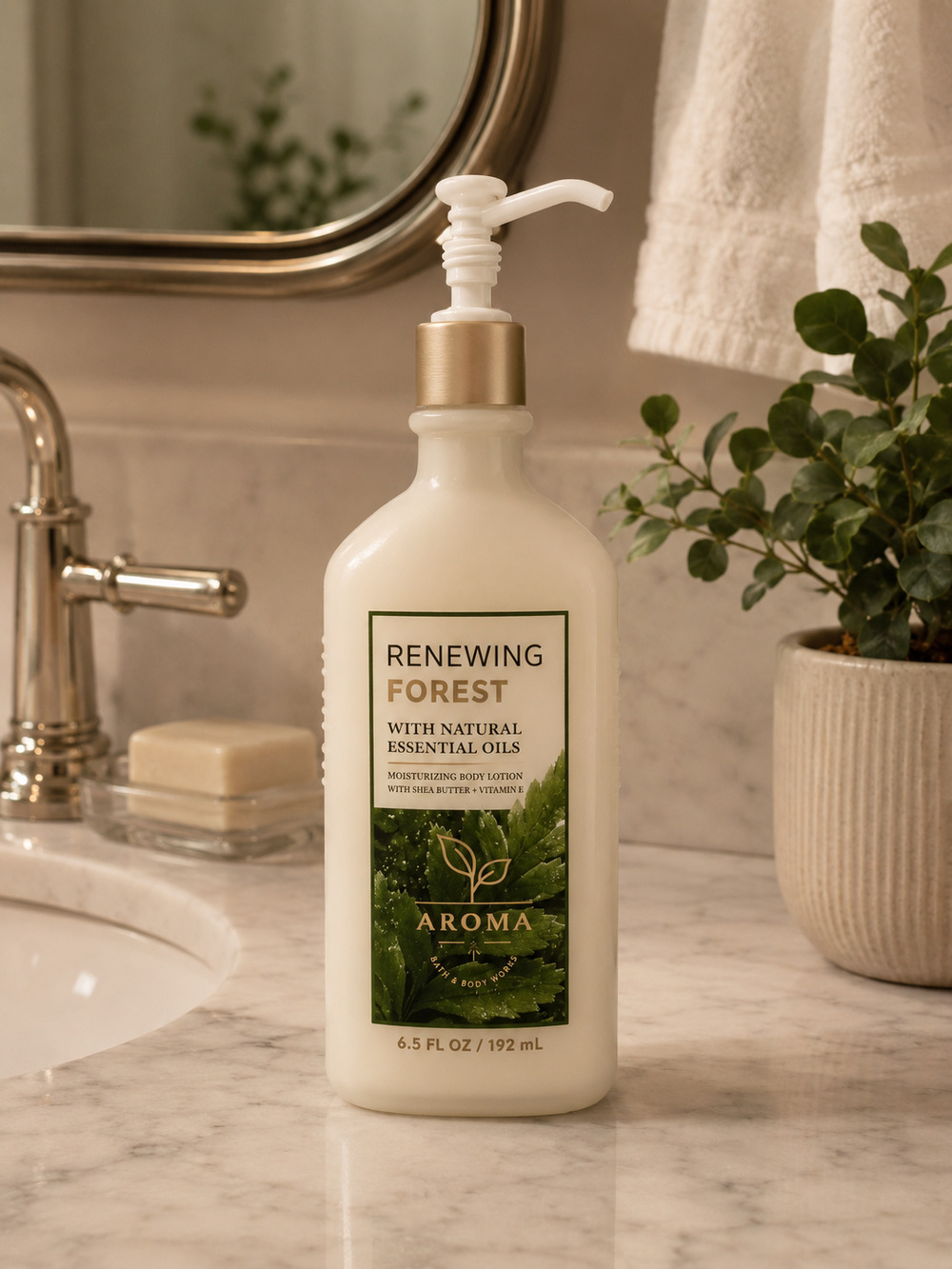 NEW! Bath & Body Works Aromatherapy Renewing Forest Body Care Cream Lotion